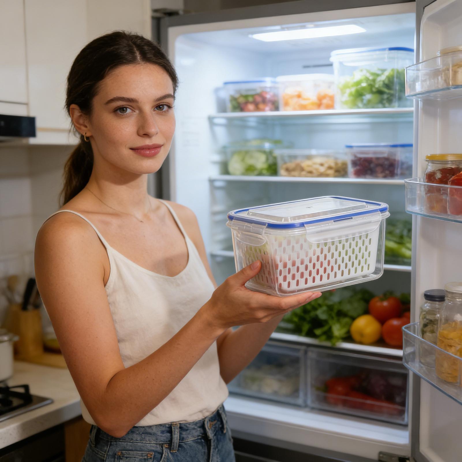 Food Storage Plastic Container - 4 In 1 Food Storage Container