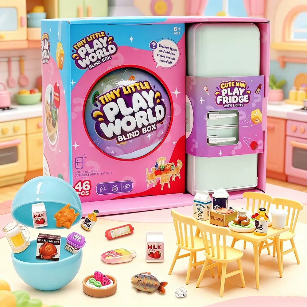 Food Storage Kits - 4-Color Mini Fridge Blind Box Toy