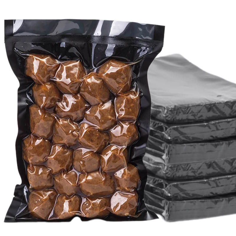 Food Storage Vacuum Seal Bags - 100pcs Nylon Vacuum Food Bag Black