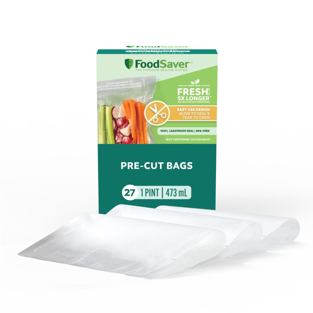Food Storage Vacuum Seal Bags - FoodSaver Pint Vacuum Seal Bags, 27
