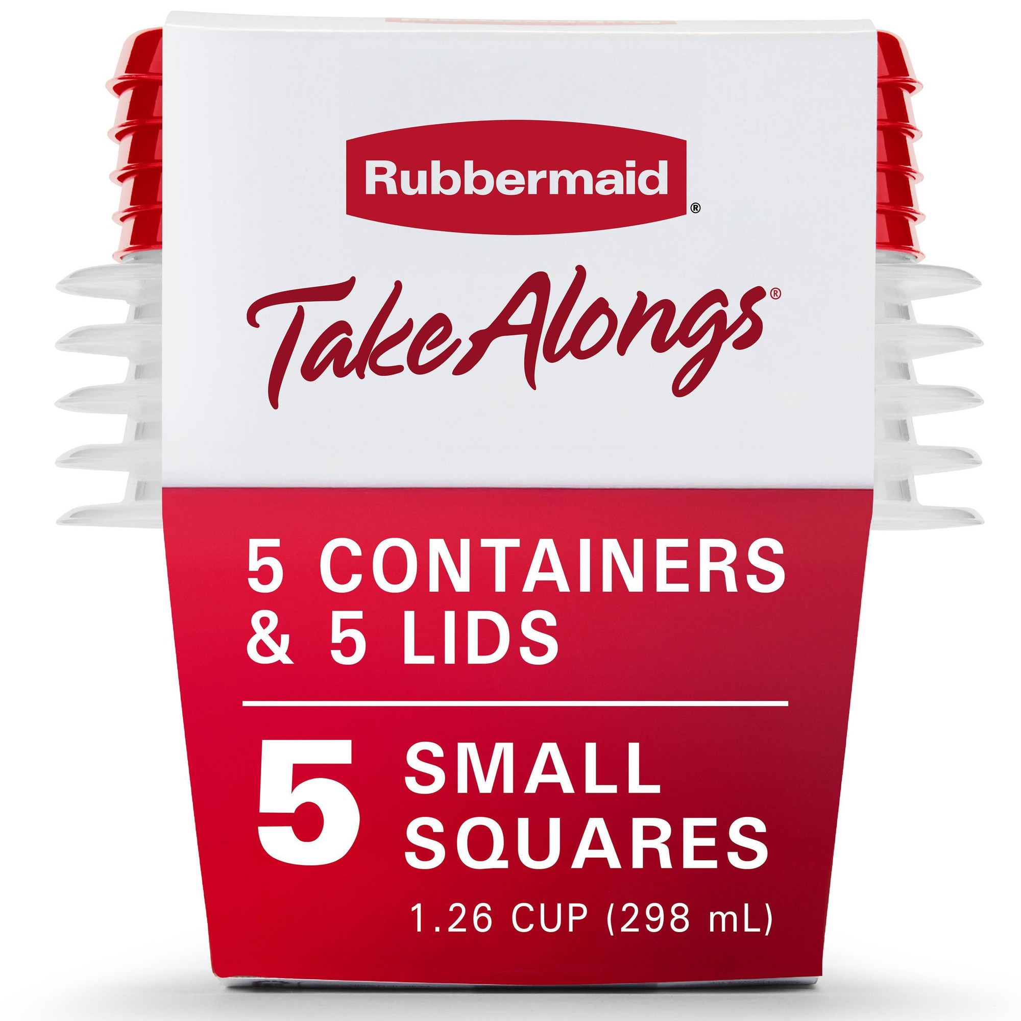 Food Storage Meal Prep - 5pcs Red Lid Food Storage Containers,