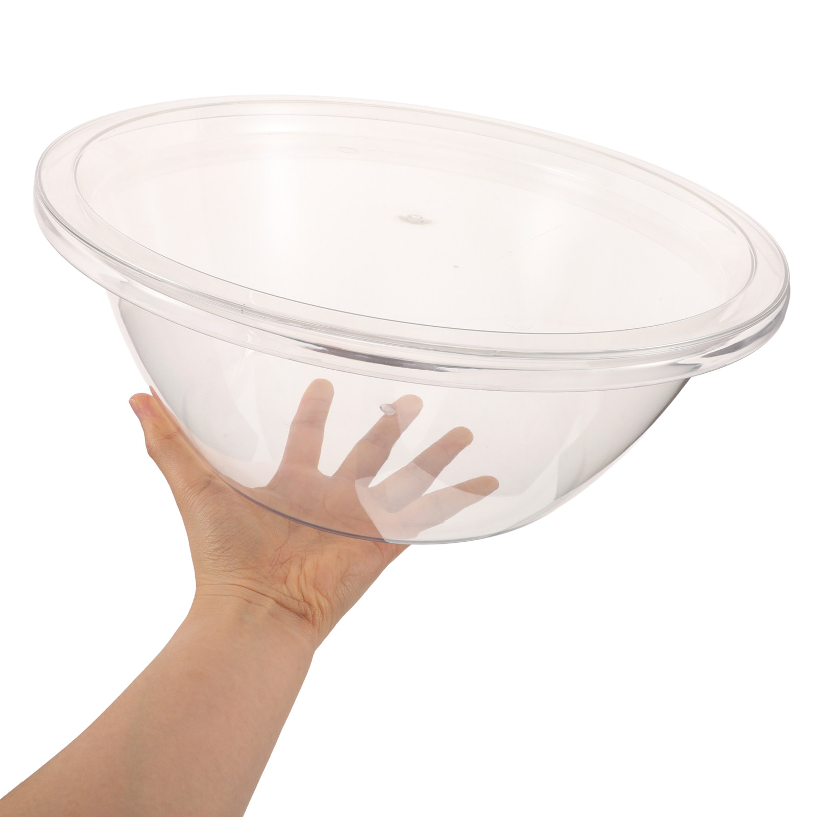 Food Storage Meal Prep - 2Sets Salad Mixing Bowls Plastic Nesting