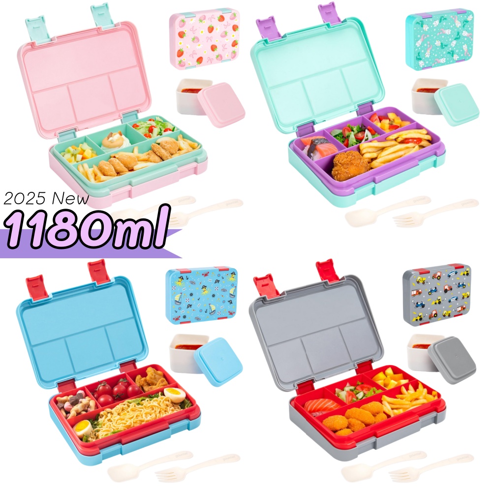 Food Storage Kits - 40oz Cartoon Pattern Bento Lunch Box