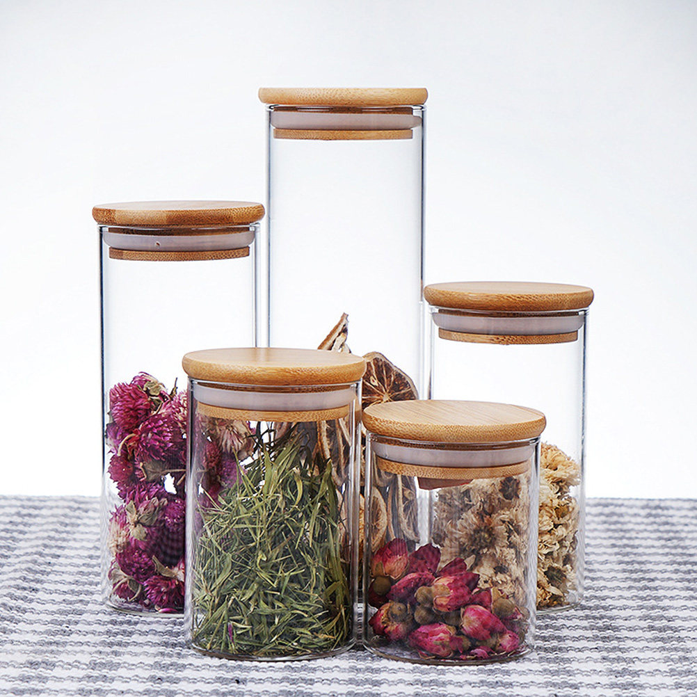 Food Storage Glass Round - 1800Ml Glass Storage Jar Transparent Round