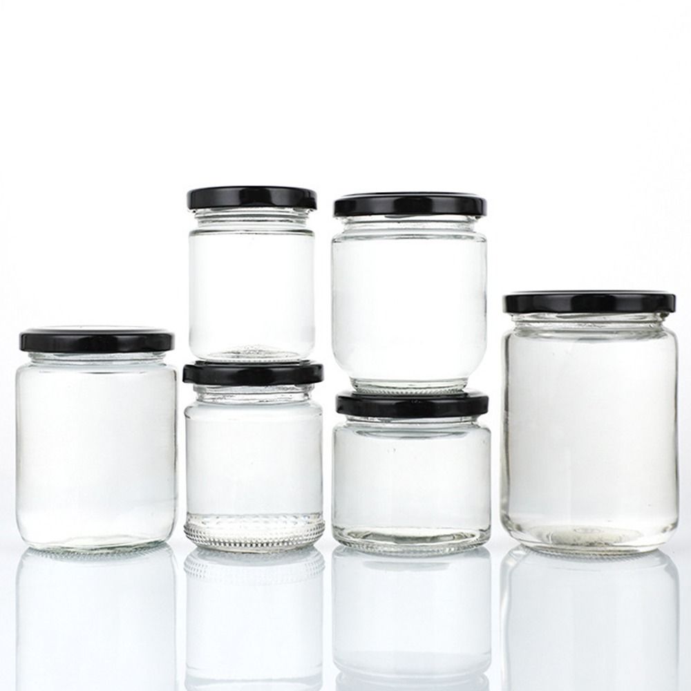 1Pcs with Black Airtight Lids  - Food Storage Glass Round recension och pris