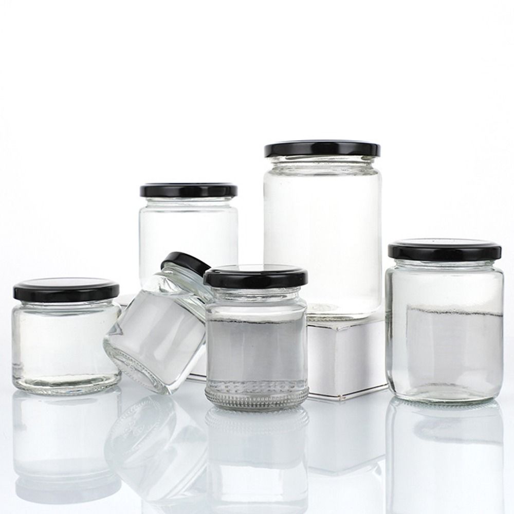 1Pcs with Black Airtight Lids  - Food Storage Glass Round recension och pris