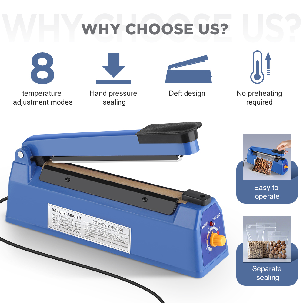Impulse Sealer Machine Kitchen - Food Storage Vacuum Seal Bags recension och pris