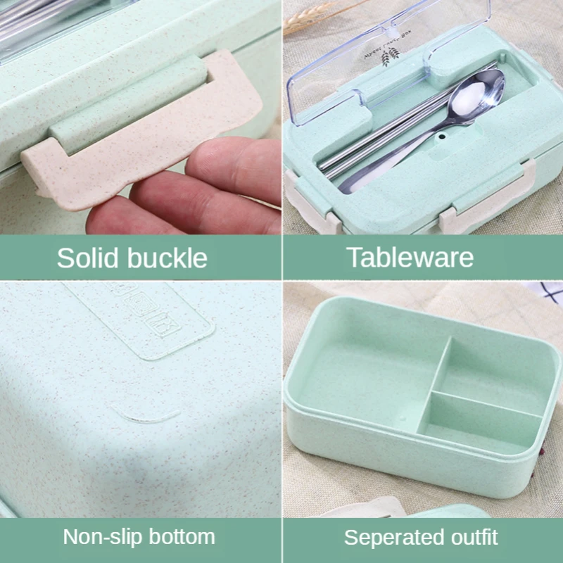 Microwave Lunch Box Wheat Stra - Food Storage Zip Bags recension och pris