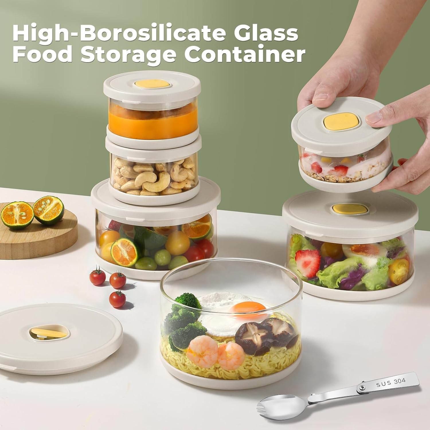 Glass Tupperware Set Airtight  - Food Storage Tupperware recension och pris