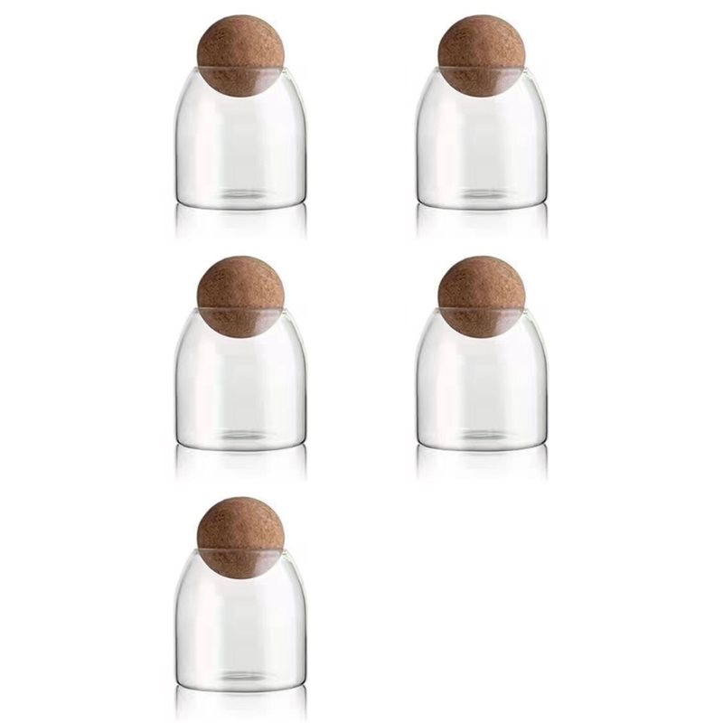 ABGR-5X Clear Glass Bottles, G - Food Storage Glass Round recension och pris