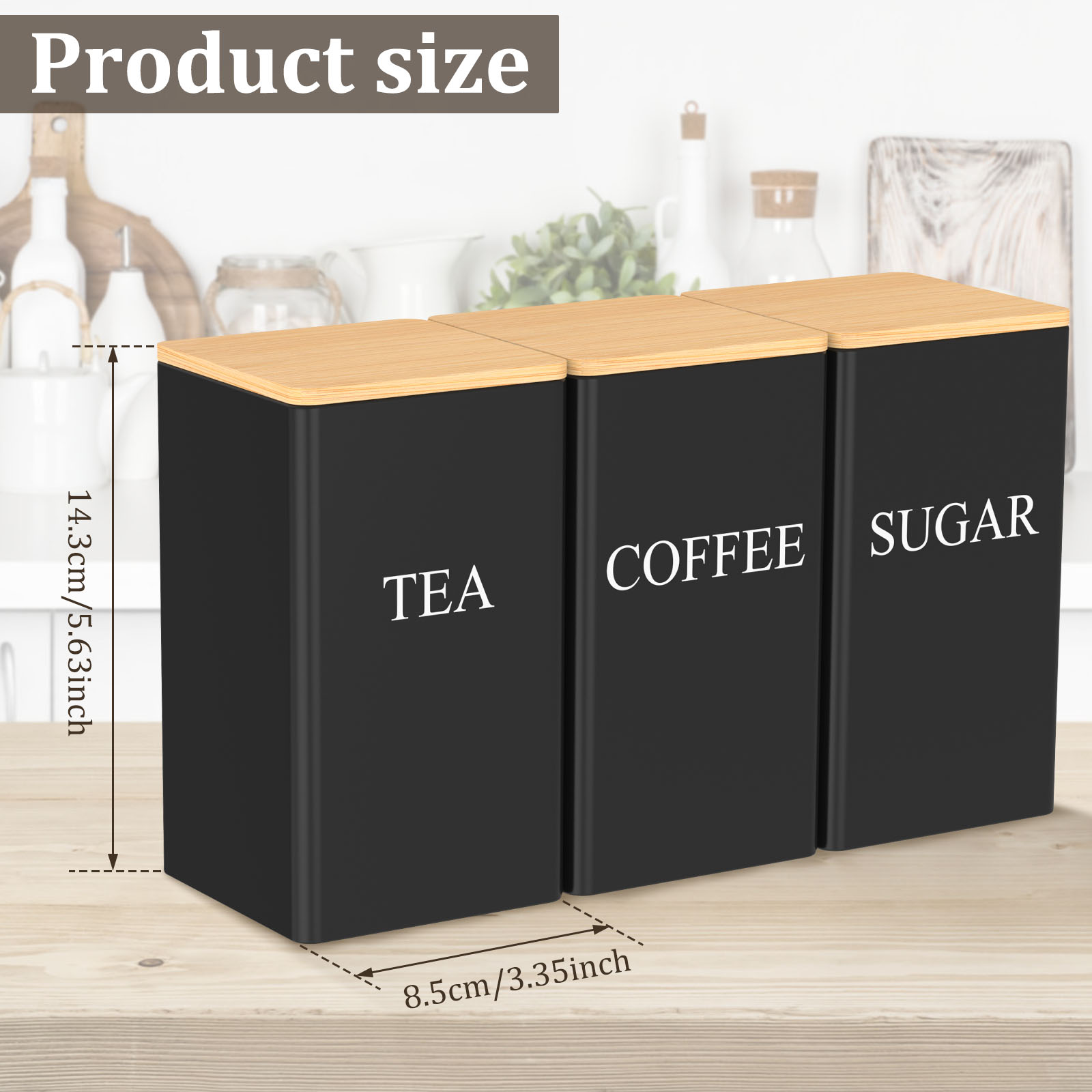 1000 ML Coffee Tea and Sugar C - Food Storage Containers Set recension och pris