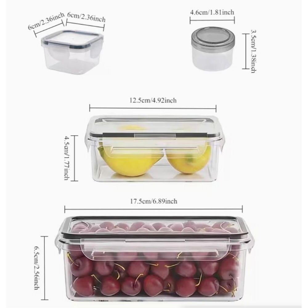 4-Piece Clear Food Storage Con - Food Storage Containers Set recension och pris