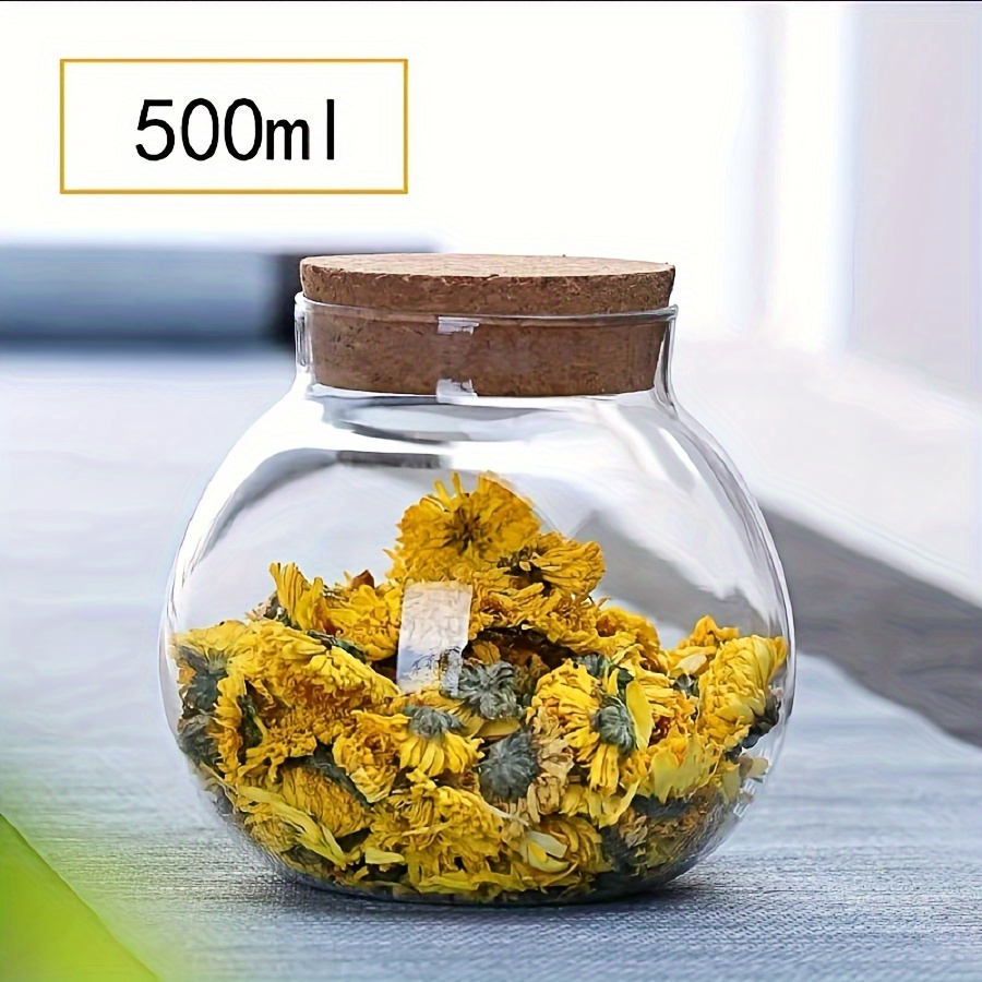500ML Clear Glass Storage Cani - Food Storage Glass Round recension och pris