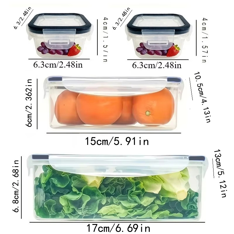 8Pcs Set Includes 4 Containers - Food Storage Meal Prep recension och pris