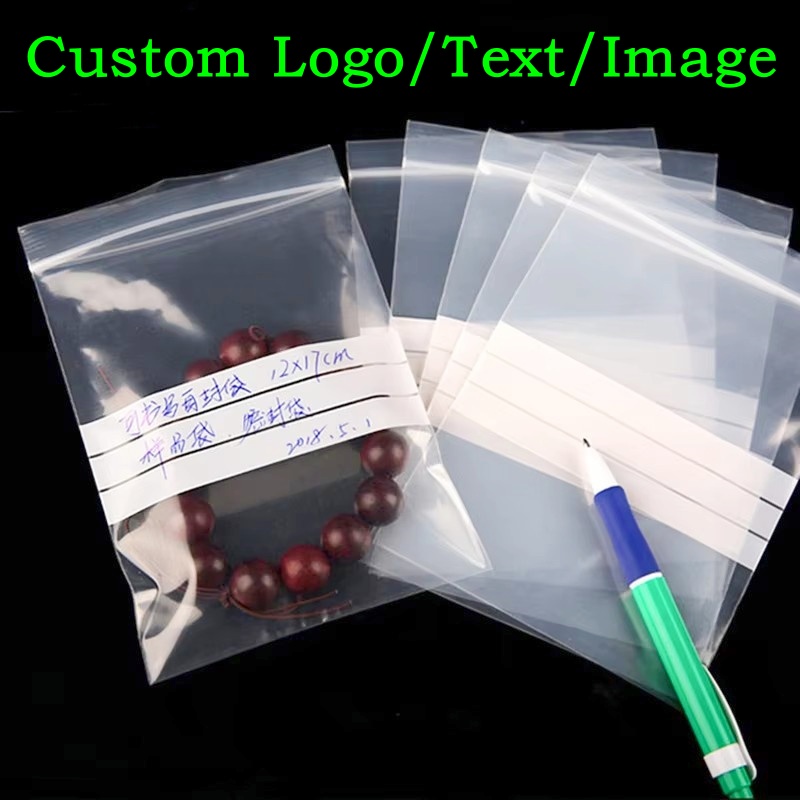200PCS PE Clear Plastic Writin - Food Storage Zip Bags recension och pris