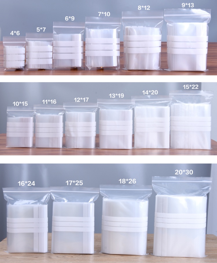 200PCS PE Clear Plastic Writin - Food Storage Zip Bags recension och pris
