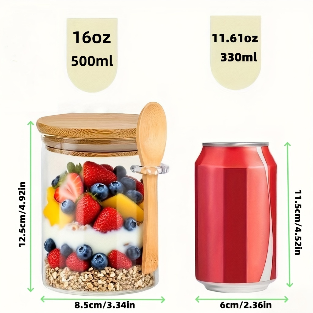 1/2/4/8Pcs Oatmeal Glass Cup S - Food Storage Glass Round recension och pris
