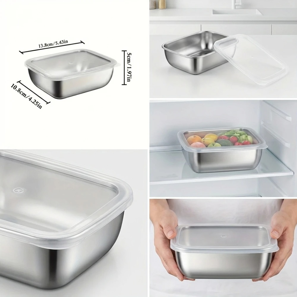 6PCS Stainless Steel Food Stor - Food Storage Containers Set recension och pris