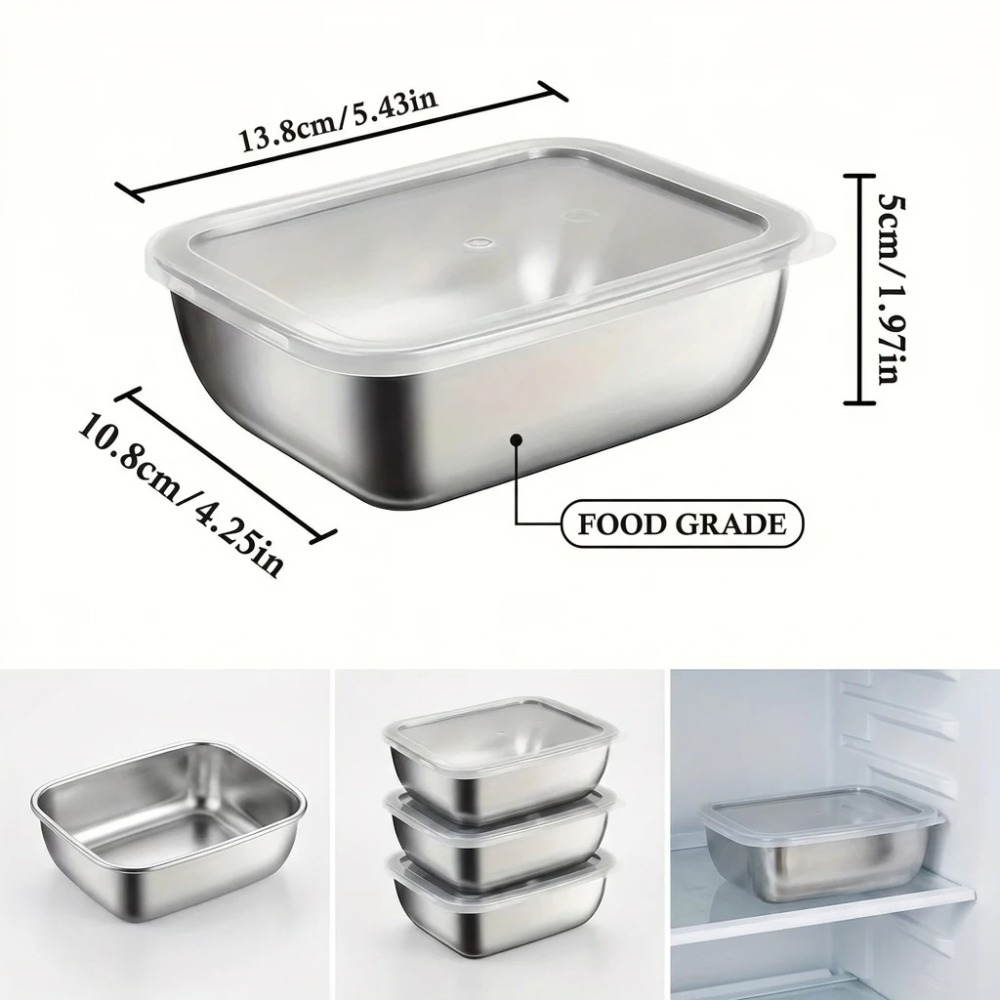 6PCS Stainless Steel Food Stor - Food Storage Containers Set recension och pris