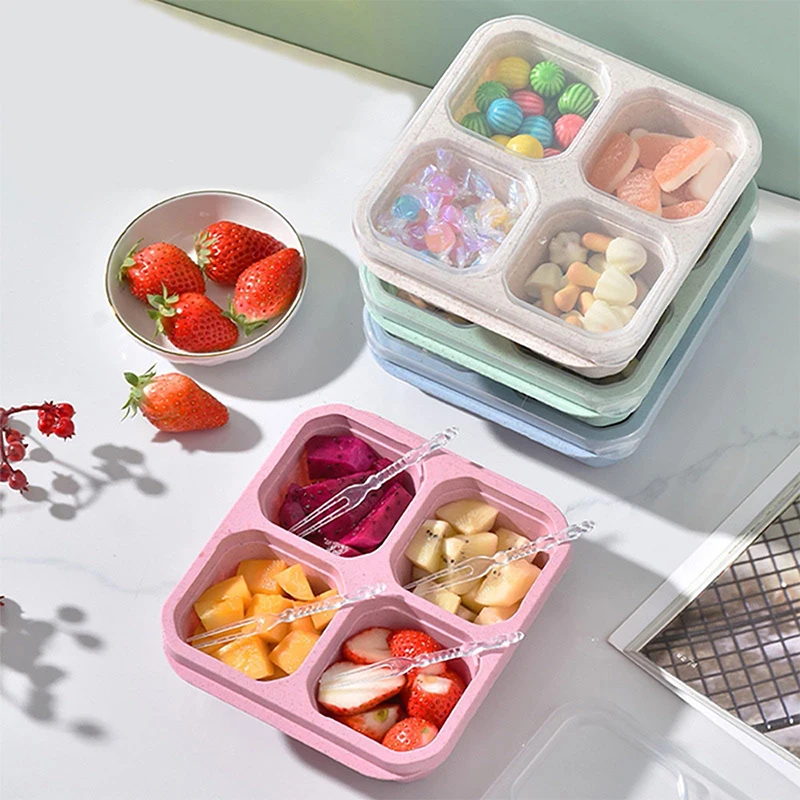 4 Grids Food Storage Box Porta - Food Storage Vegetables recension och pris