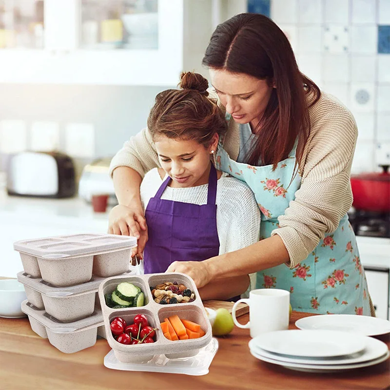 4 Grids Food Storage Box Porta - Food Storage Vegetables recension och pris