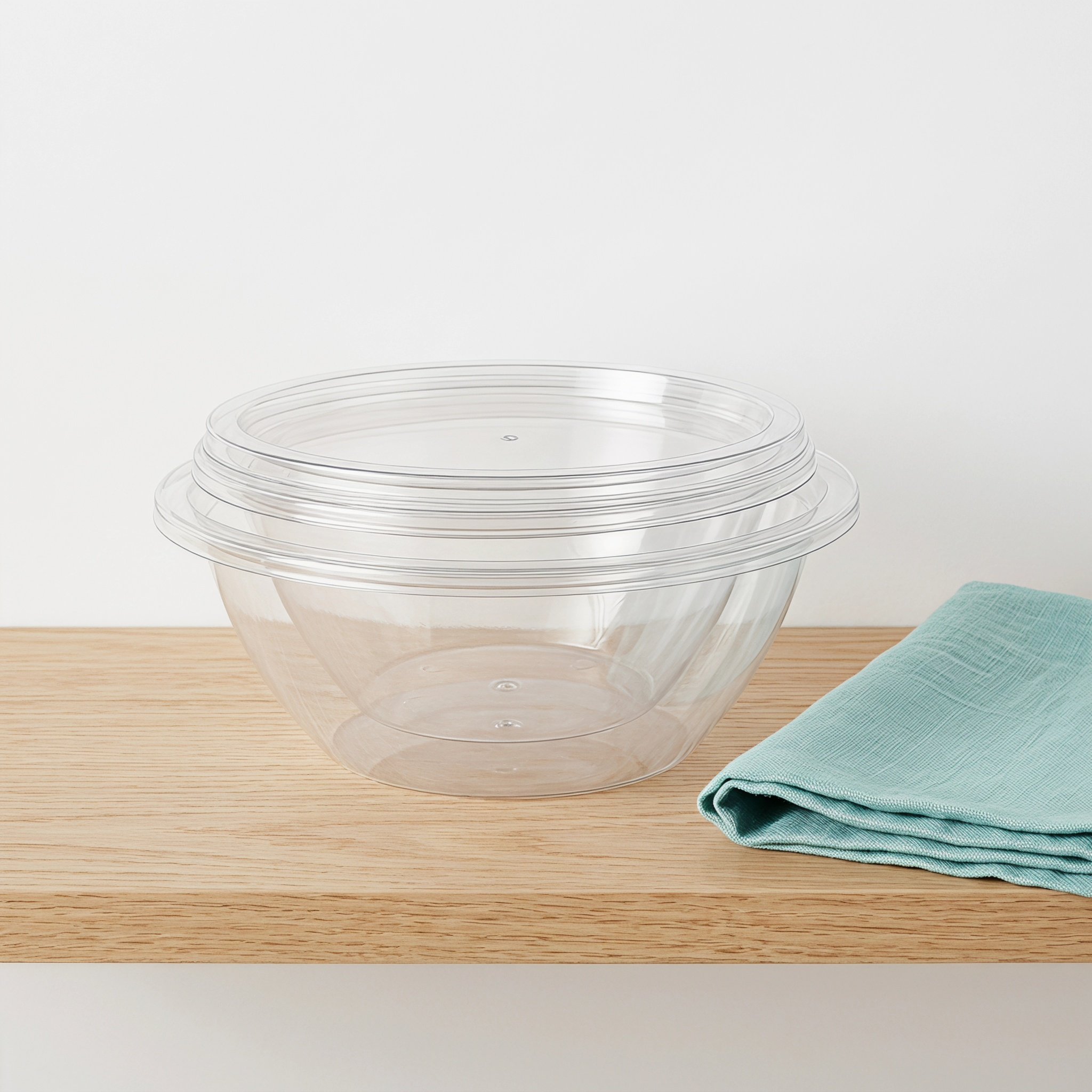 2Sets Clear Salad Mixing Bowls - Food Storage Meal Prep recension och pris