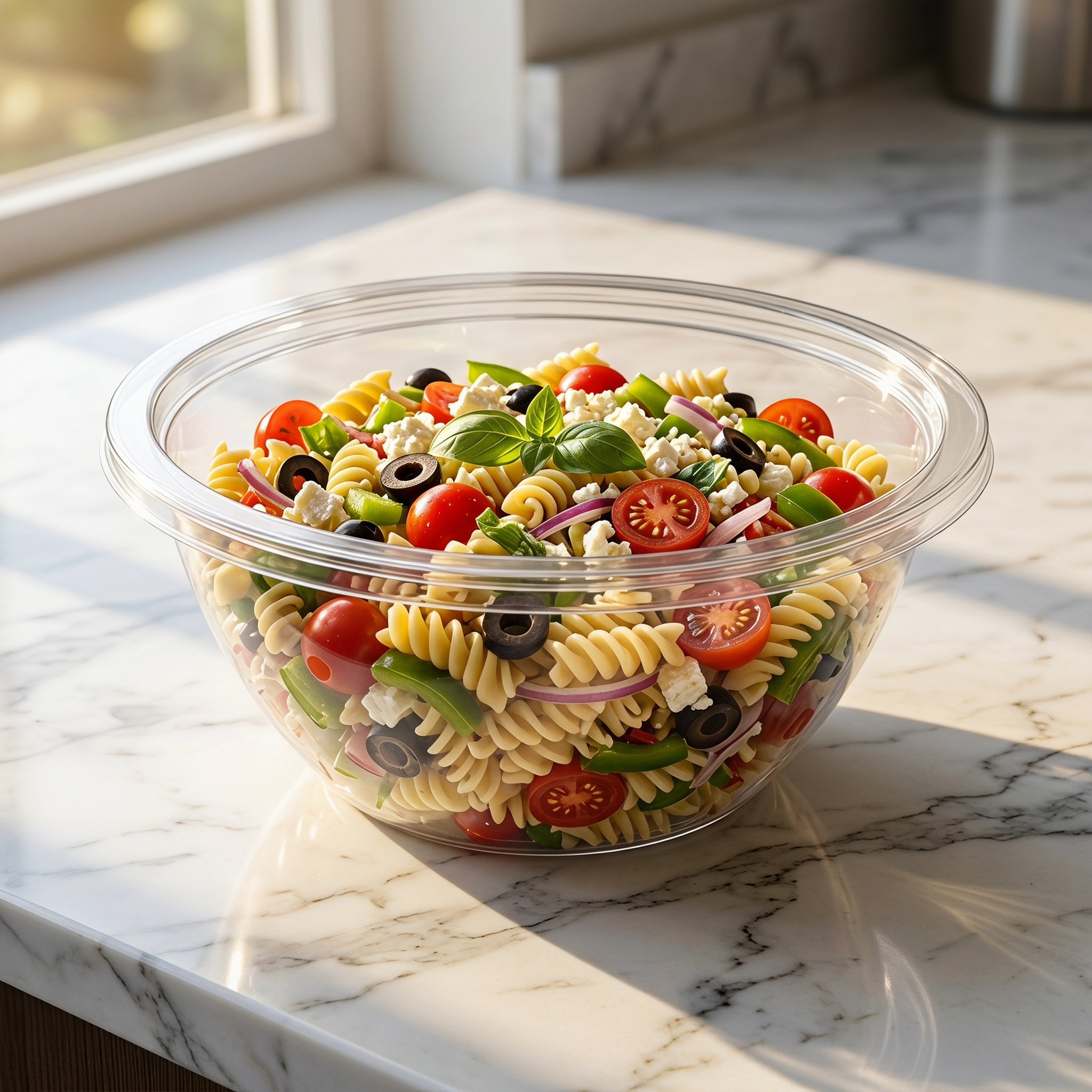 2Sets Clear Salad Mixing Bowls - Food Storage Meal Prep recension och pris