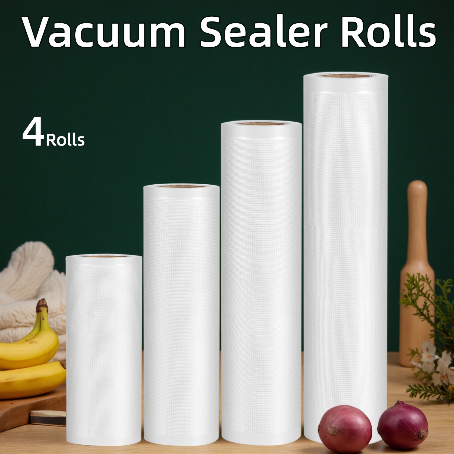 4-Pack Vacuum Sealer Rolls: He - Food Storage Vacuum Seal recension och pris