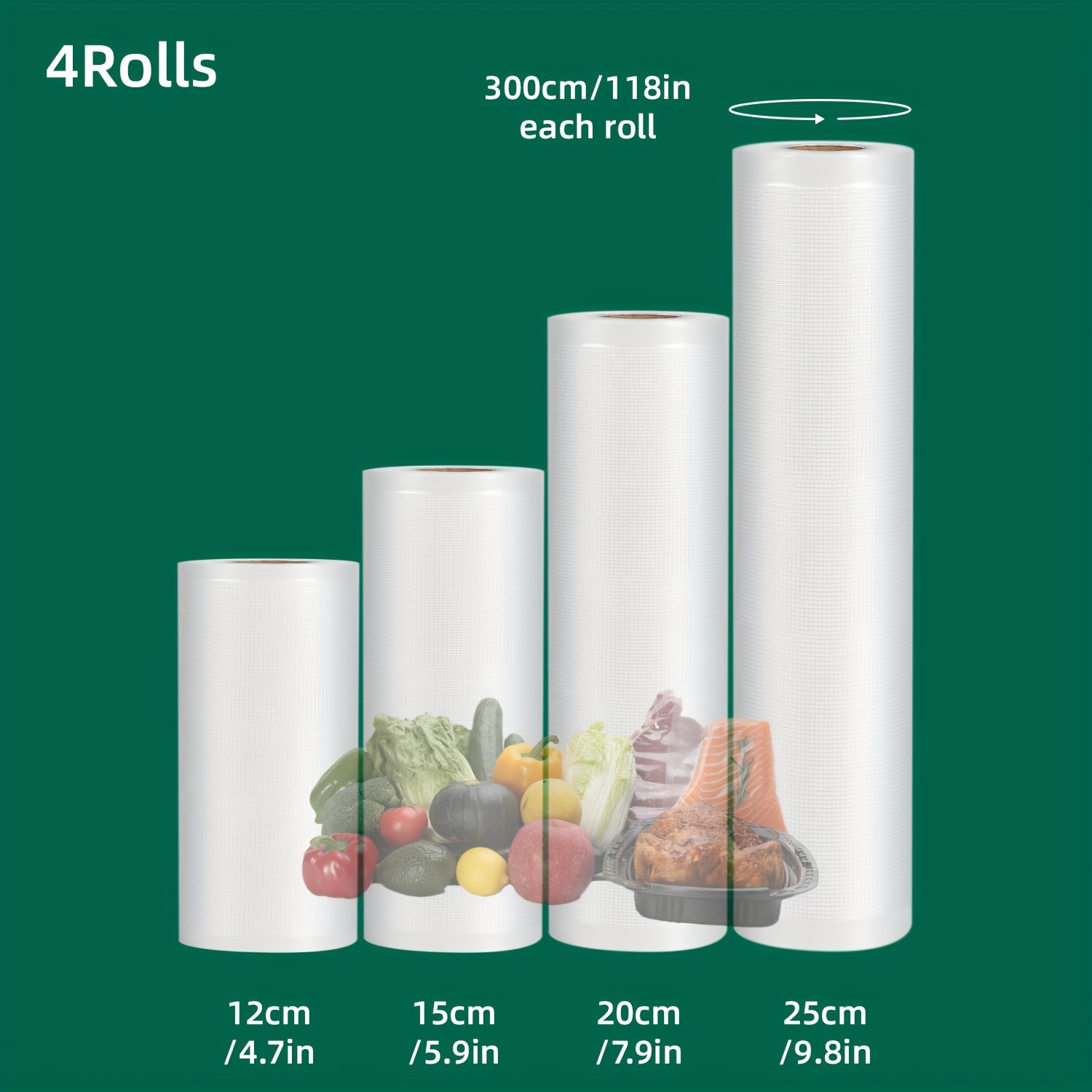 4-Pack Vacuum Sealer Rolls: He - Food Storage Vacuum Seal recension och pris