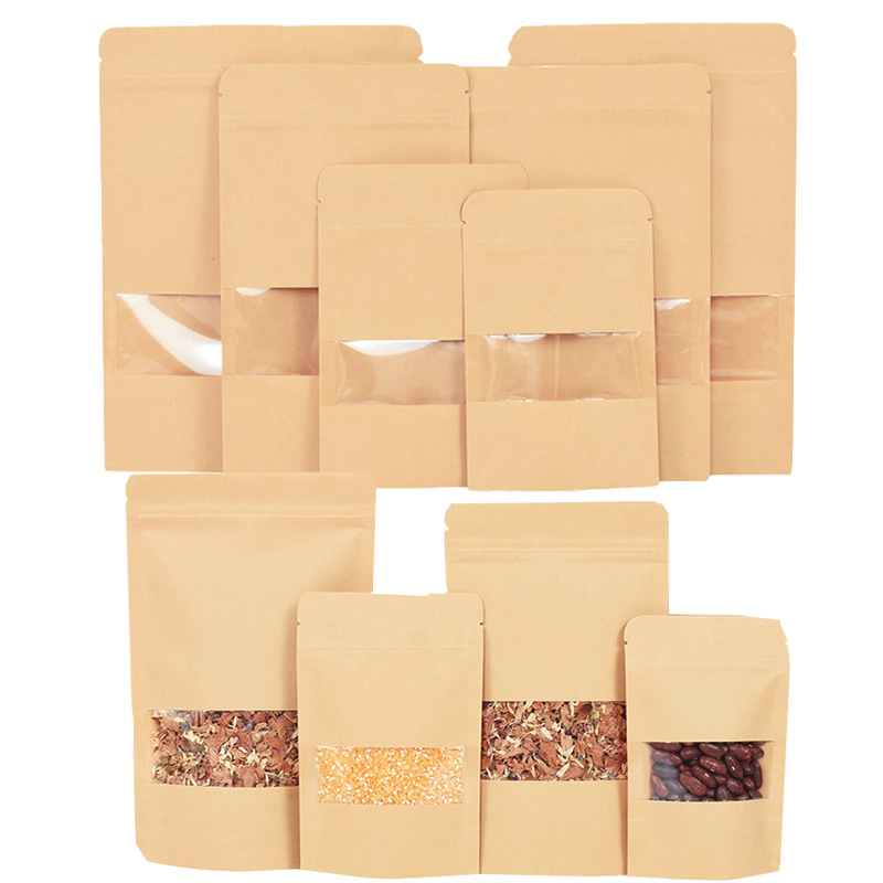 20/50pcs Kraft Paper Zip Lock  - Food Storage Zip Bags recension och pris