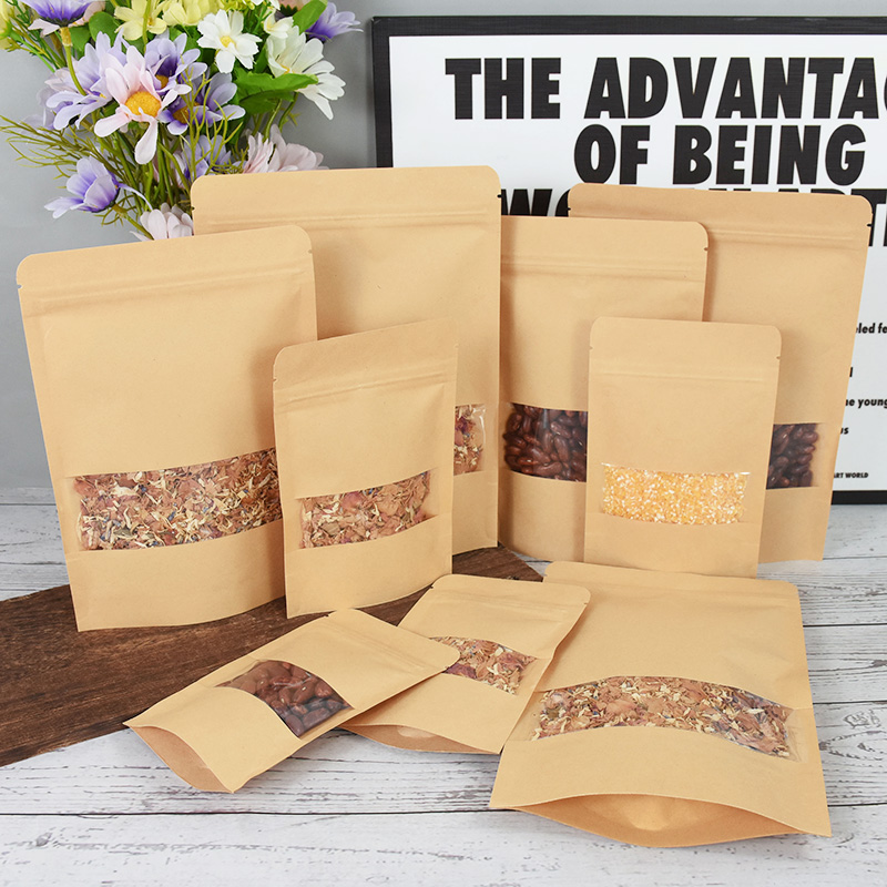 20/50pcs Kraft Paper Zip Lock  - Food Storage Zip Bags recension och pris