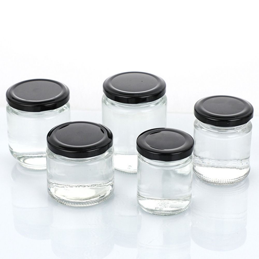 1Pcs with Black Airtight Lids  - Food Storage Glass Round recension och pris
