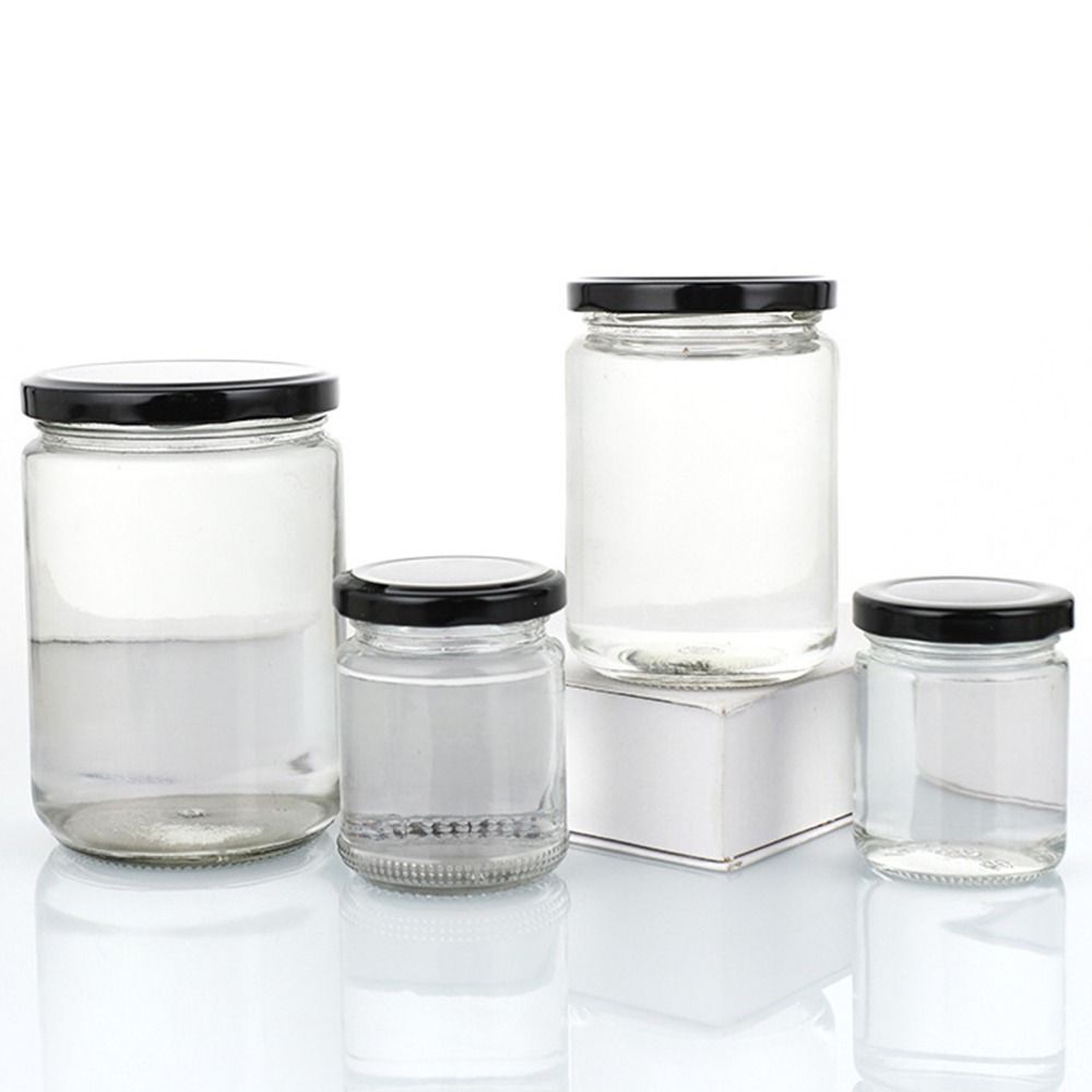 1Pcs with Black Airtight Lids  - Food Storage Glass Round recension och pris