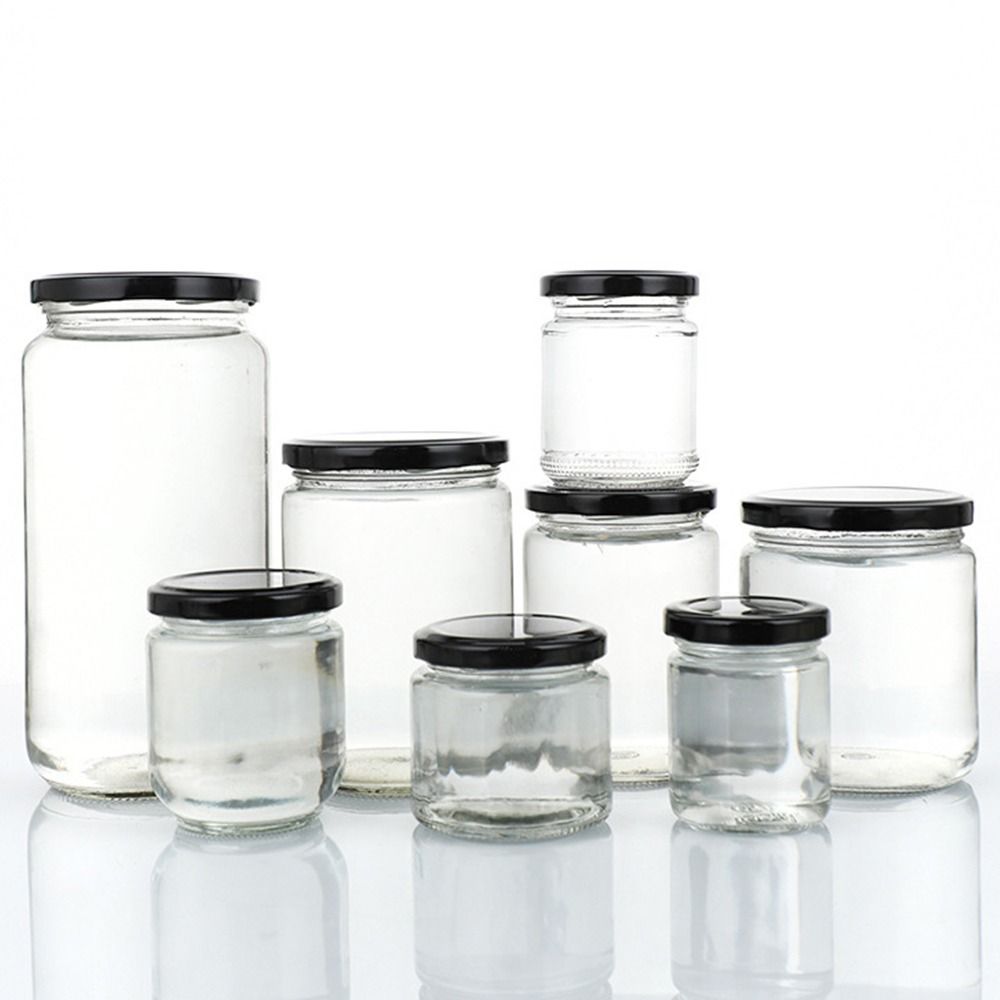 1Pcs with Black Airtight Lids  - Food Storage Glass Round recension och pris