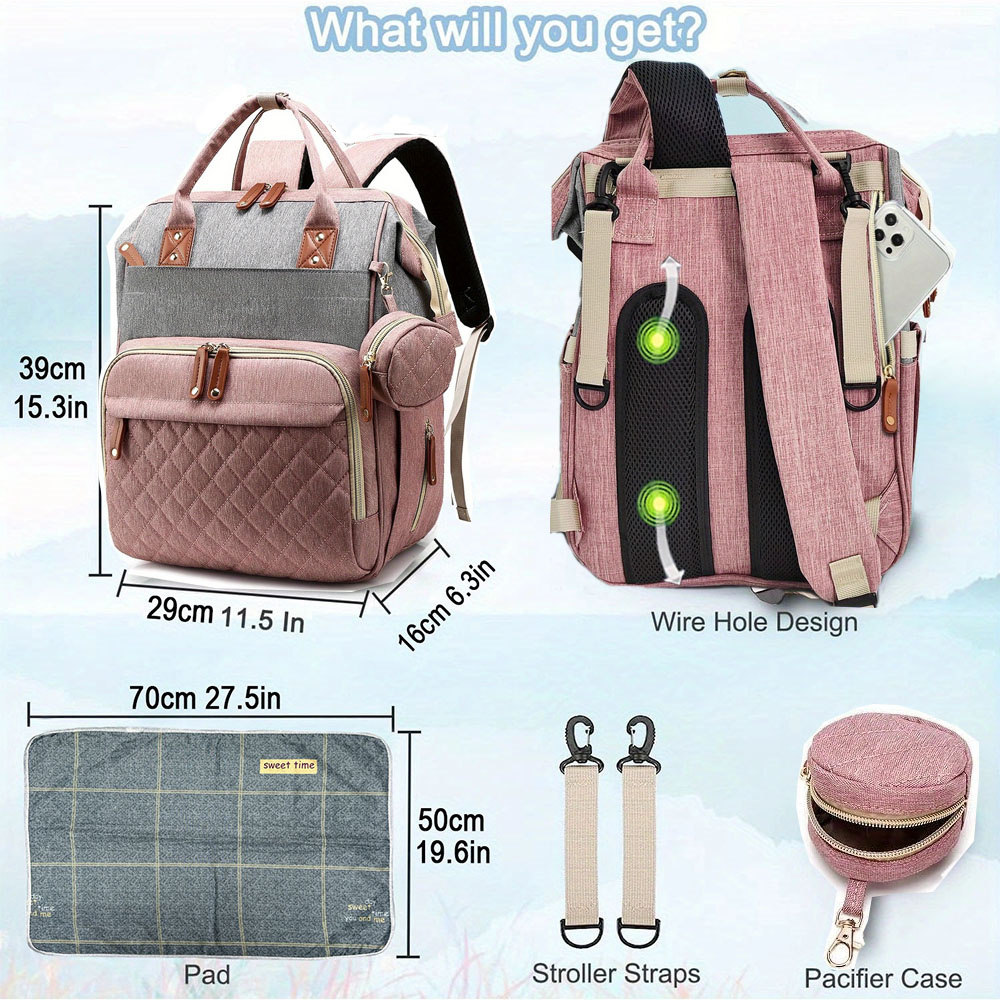 Diaper Bag Backpack Baby Bag,  - Food Storage Moms recension och pris