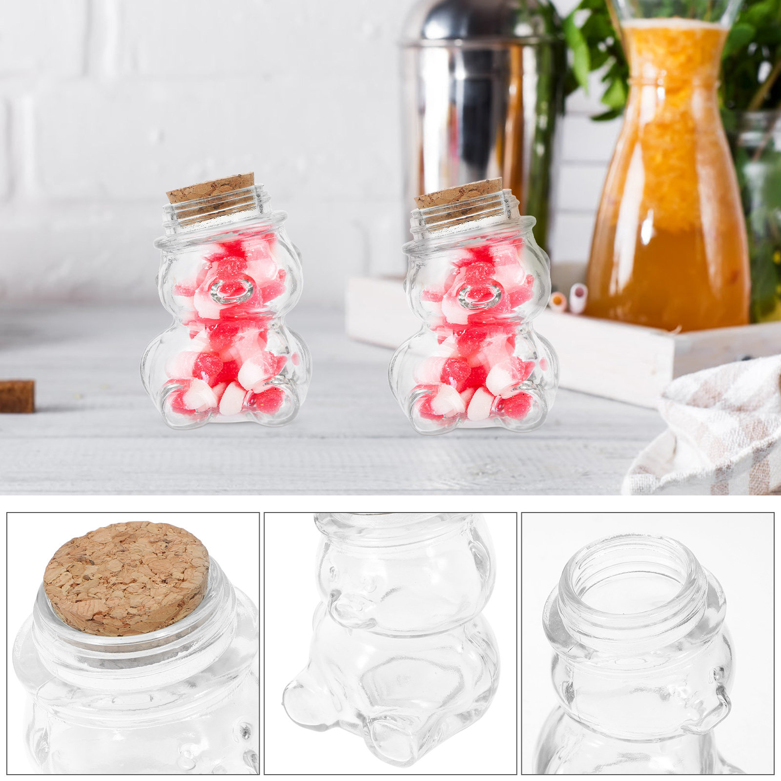 4Pcs Glass Candy Jar Set Trans - Food Storage Containers Set recension och pris