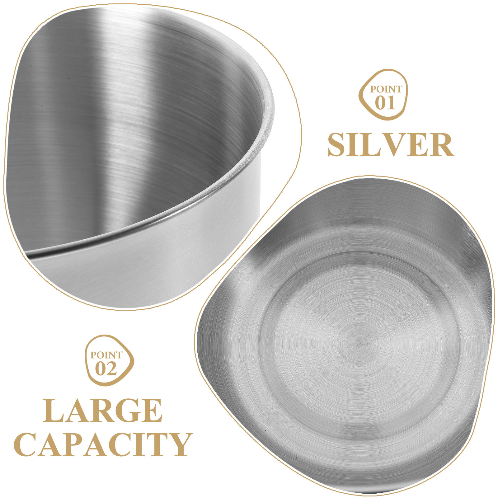 Deep Stainless Steel Mixing Bo - Food Storage Meal Prep recension och pris