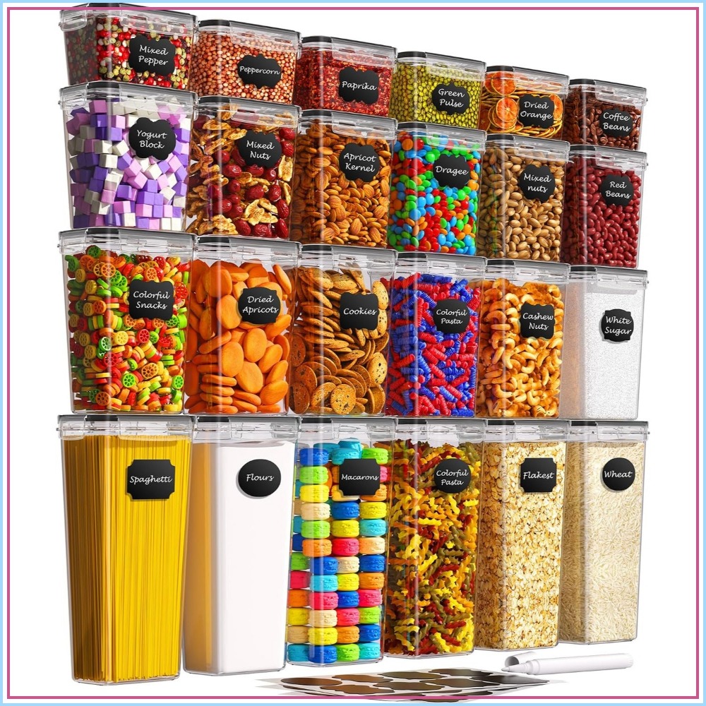 24 PCS Airtight Food Storage C - Food Storage Plastic Container recension och pris