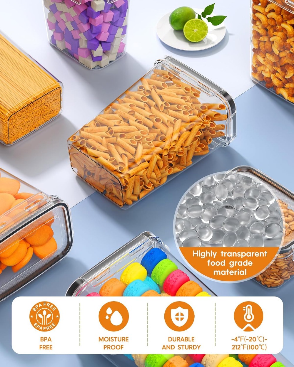 24 PCS Airtight Food Storage C - Food Storage Plastic Container recension och pris