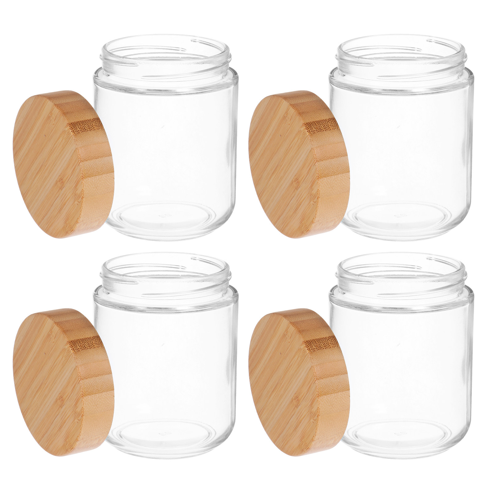 4Pcs Glass Kitchen Storage Jar - Food Storage Plastic Container recension och pris