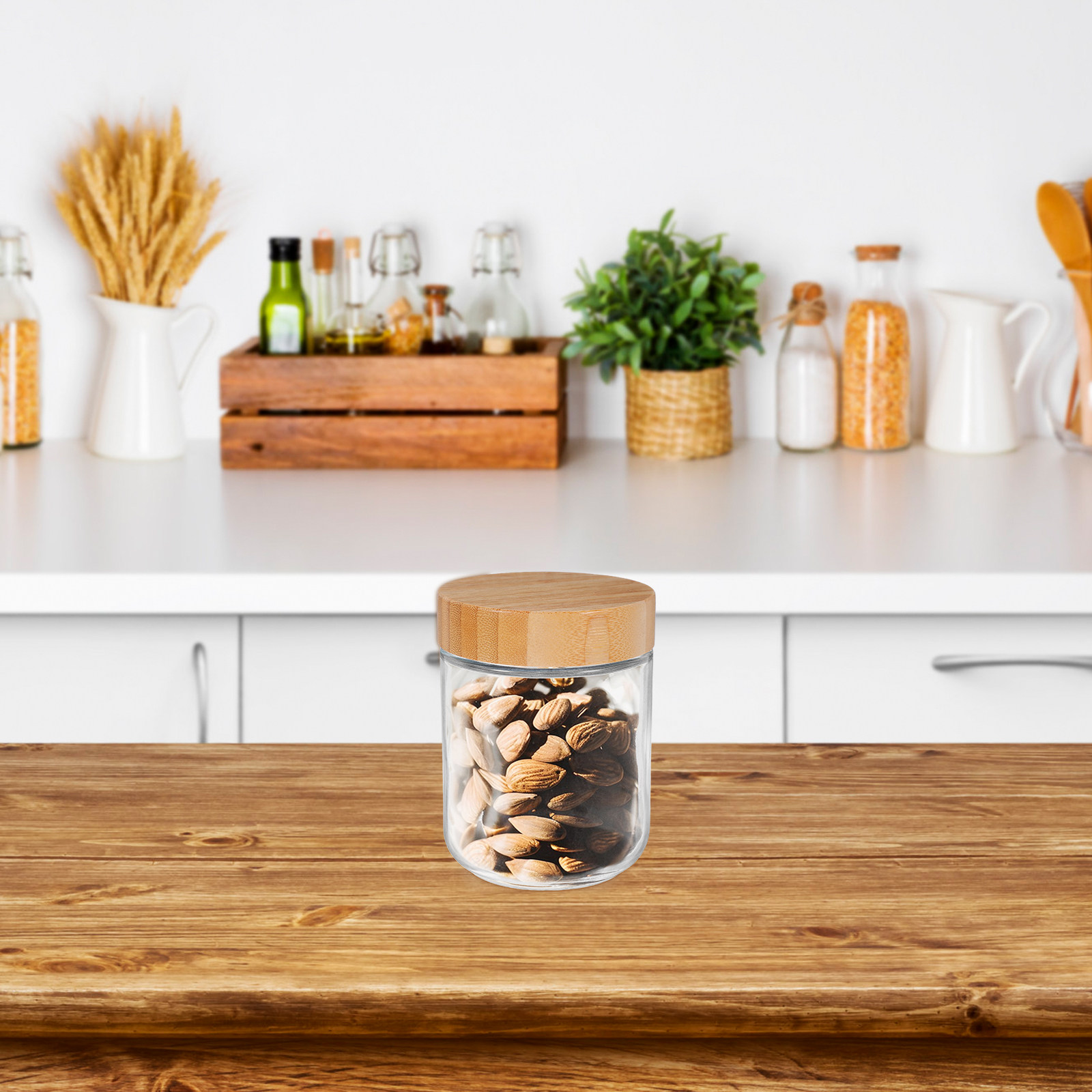 4Pcs Glass Kitchen Storage Jar - Food Storage Plastic Container recension och pris