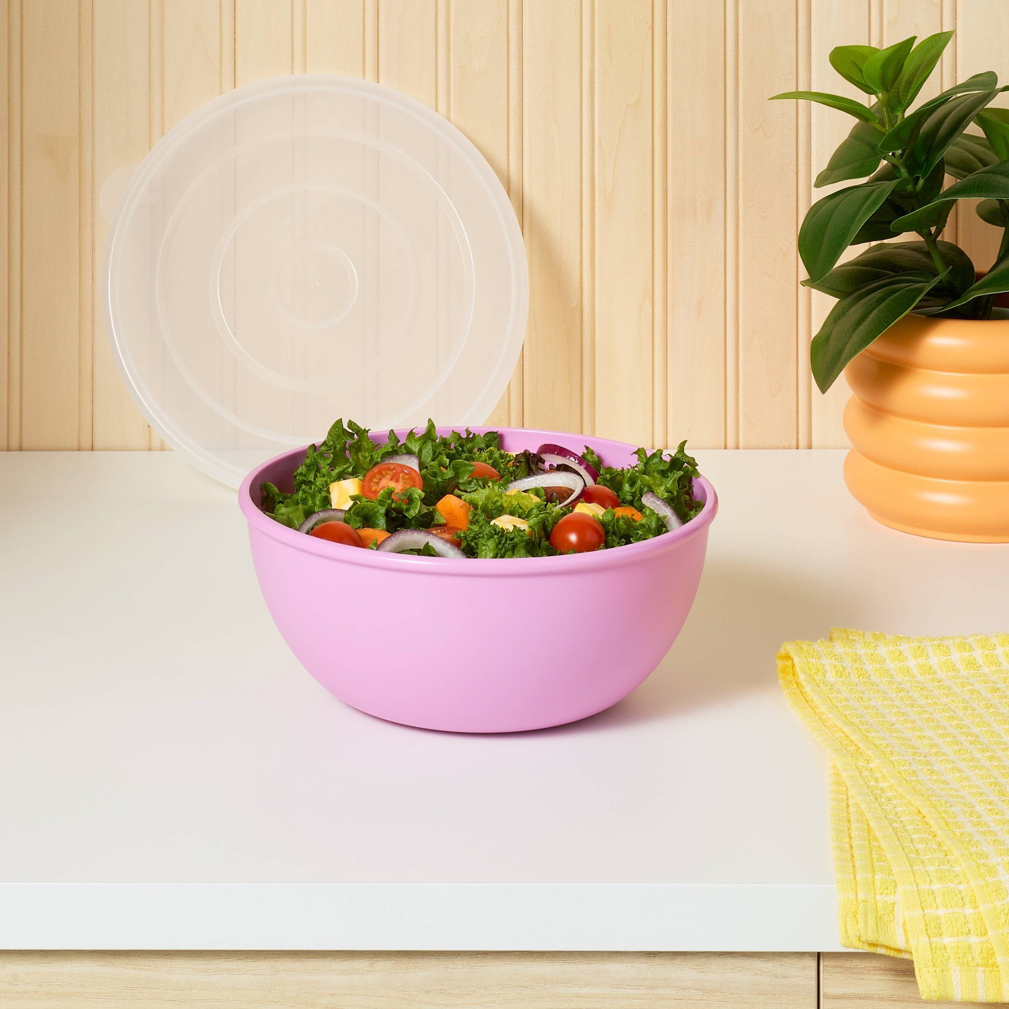 Pink Bowl With Matching Lid, D - Food Storage Meal Prep recension och pris